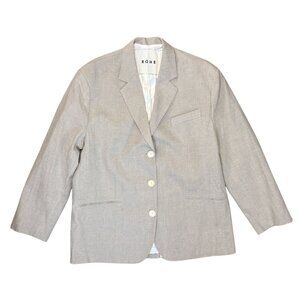 Róhe Freja Light Gray Linen Blazer Jacket Linen NWOT $680 M